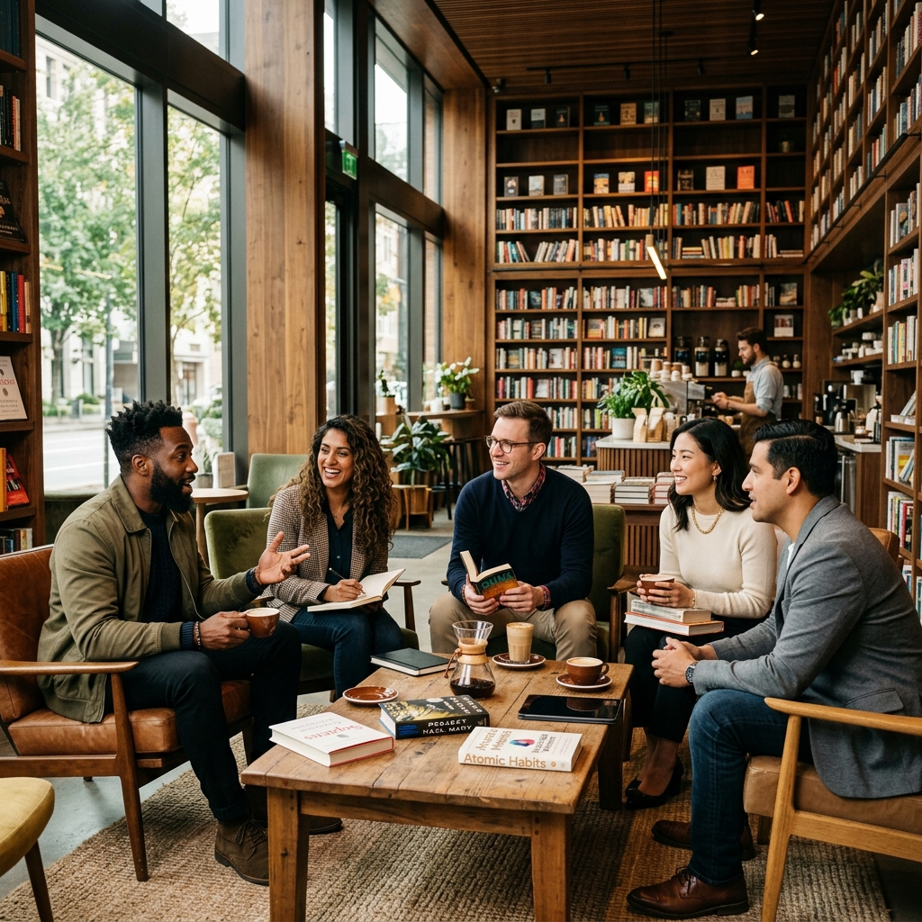 People participating in an engaging book club discussion